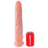 King Cock - dildo med testikler - stor 35cm - natur