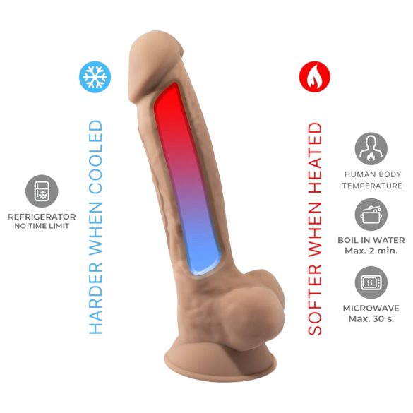 Silexd 7 - dildo med sugekop - realistisk - 17,5cm - naturfarve