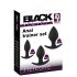 Black Velvet - silikone anal plug sæt (3 dele) - sort