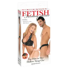 Fetish Strap-On 6 - strap-on med hul dildo - natur
