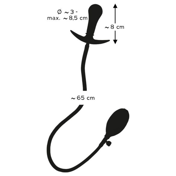 You2Toys - oppustelig analplug med kugler - sort