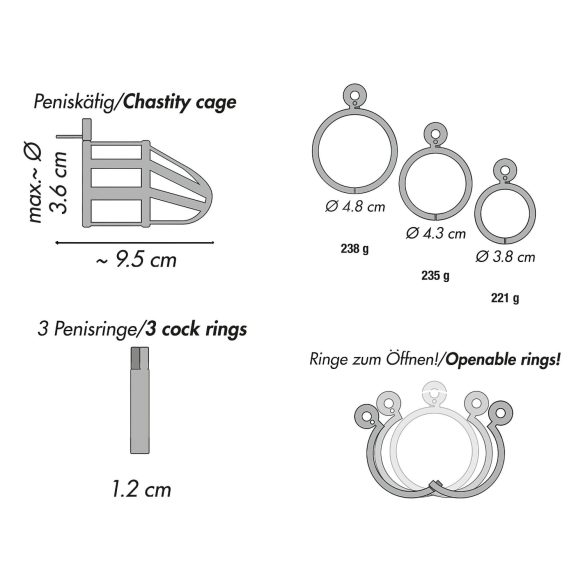 You2Toys - penisbur - metal med lås