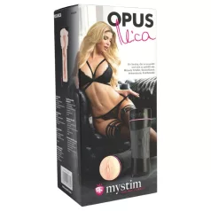   mystim OPUS Mica - realistisk kunstig vagina masturbator - natur-sort
