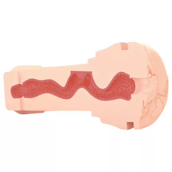 mystim OPUS Mica - realistisk kunstig vagina masturbator - natur-sort