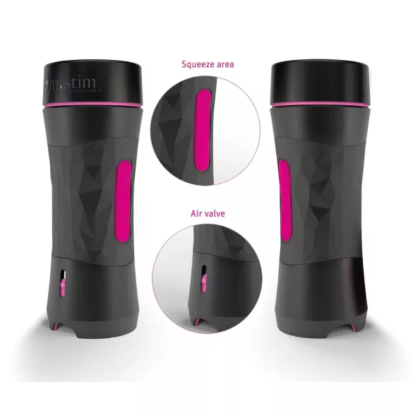 mystim OPUS Mica - realistisk kunstig vagina masturbator - natur-sort