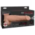 Pipedream Fetish Strap-On 9 - påspænding, hul sprøjtende dildo (naturfarvet)