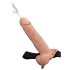 Pipedream Fetish Strap-On 9 - påspænding, hul sprøjtende dildo (naturfarvet)