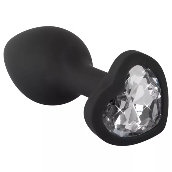 You2Toys - analplug - med hvid sten - sort