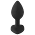 You2Toys - analplug - med hvid sten - sort