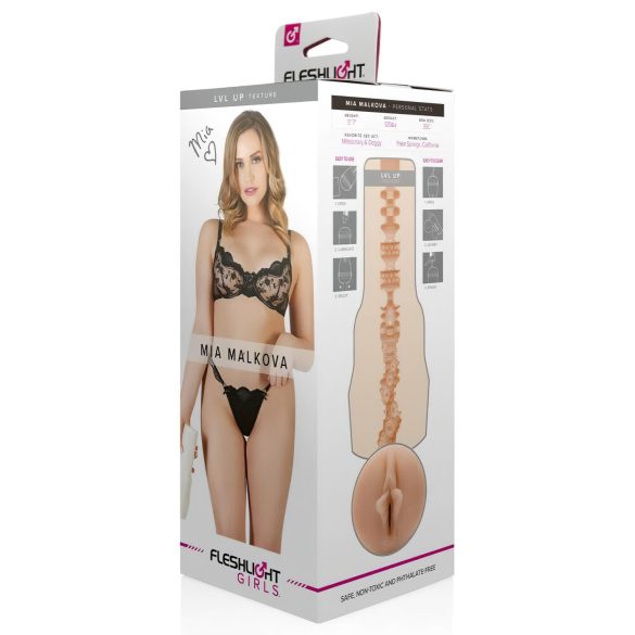 Fleshlight Mia Malkova LVL Up - livagtig vagina (natur)