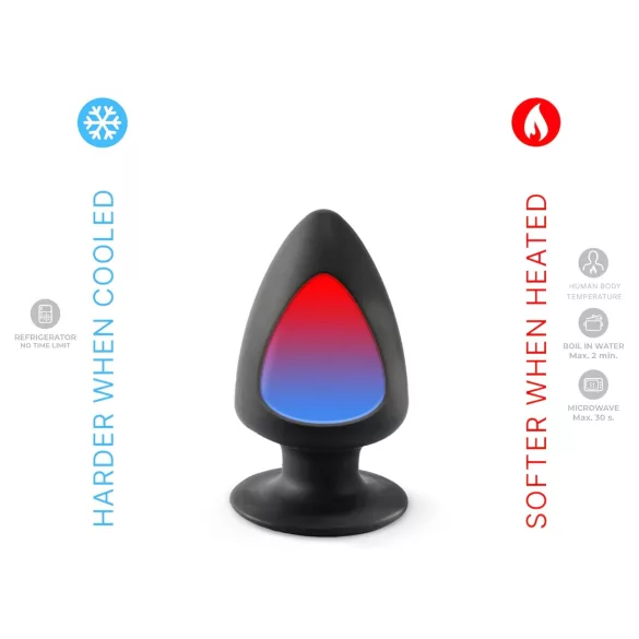 Silexd S - formbar analdildo - 9 cm (sort)