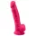 Silexd 7 - dildo med sugekop og kugler - 17,5 cm (pink)
