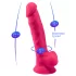 Silexd 7 - dildo med sugekop og kugler - 17,5 cm (pink)