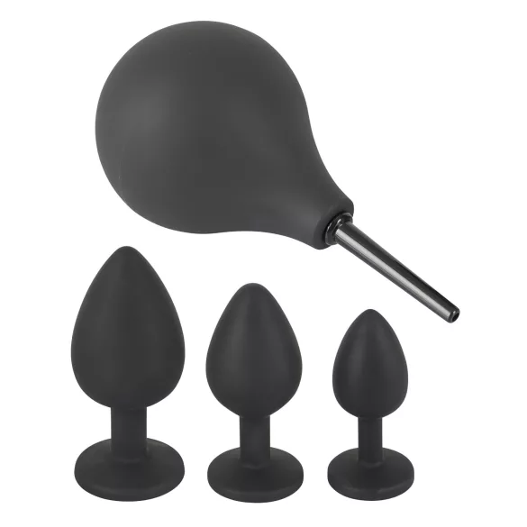 Black Velvets - anal plug-sæt (4-delt, sort)
