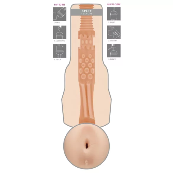 Fleshlight Eva Lovia Spice - realistisk popsimasturbator - blød silikone