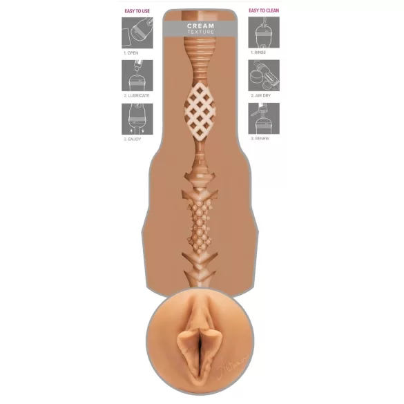Fleshlight - masturbator - realistisk vagina - naturfarve