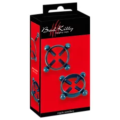 Bad Kitty - brystvorte smykke ring - blå