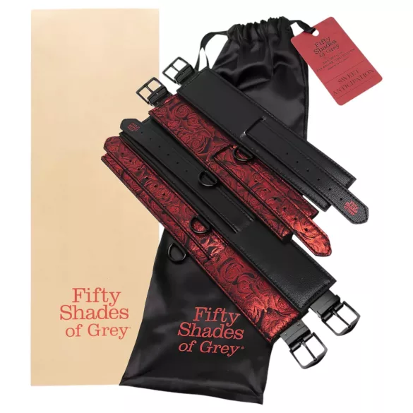 Fifty Shades - Sorte og Røde Håndjern Sæt