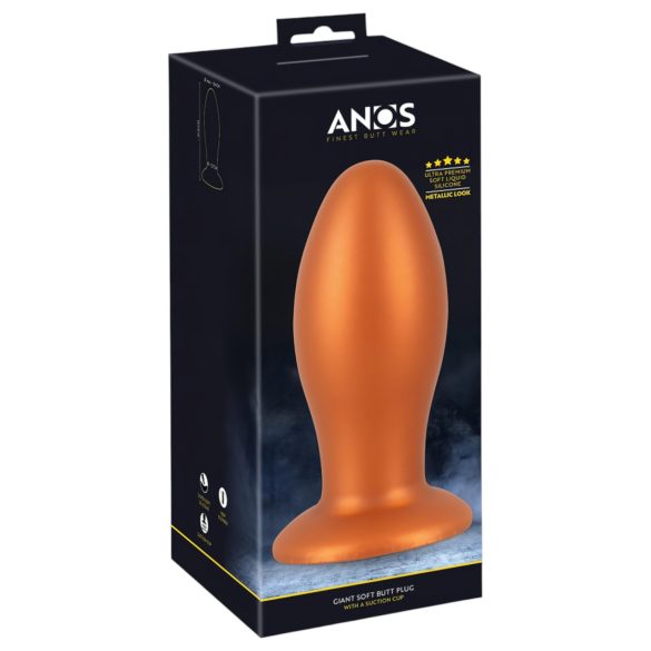 ANOS - stor analplug - silikone - orange