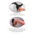 Real Feel Deluxe No.12 - realistisk dildo med testikler - hudfarvet