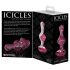 Icicles No. 75 - analplug i glas med hjerte - pink