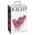 Icicles No. 75 - analplug i glas med hjerte - pink