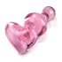 Icicles No. 75 - analplug i glas med hjerte - pink