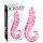 Icicles No. 24 - rillet glasdildo med tunge (pink)