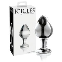   Icicles No. 25 - analplug - konisk form - glas - gennemsigtig