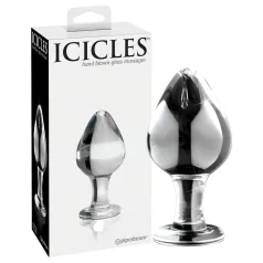   Icicles No. 25 - analplug - konisk form - glas - gennemsigtig