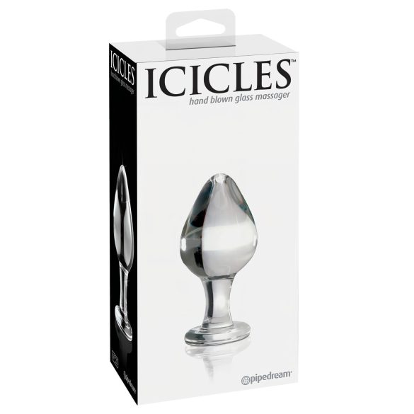 Icicles No. 25 - analplug - konisk form - glas - gennemsigtig