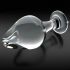 Icicles No. 25 - kegleformet glas anal plug (gennemsigtig)