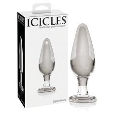 Icicles No. 26 - analplug i glas - konisk - gennemsigtig