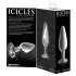 Icicles No. 26 - kegleformet analplug i glas (gennemsigtig)