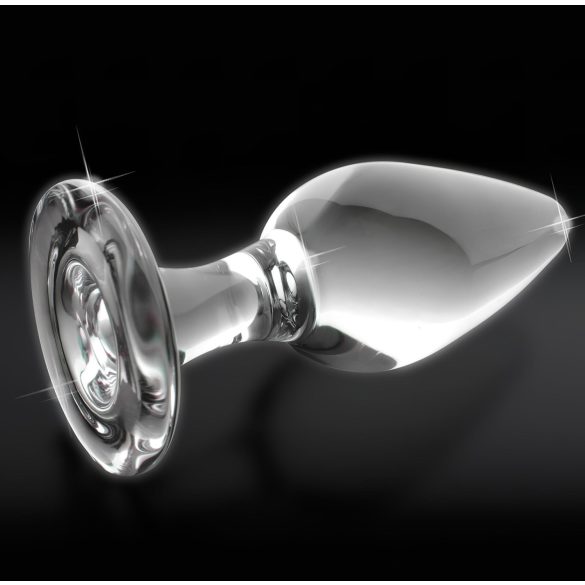 Icicles No. 26 - analplug i glas - konisk - gennemsigtig