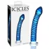 Icicles No. 29 - spiral glasdildo - penisformet - blå