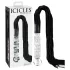 Icicles No. 38 - glasdildo og læderpisk - transparent/sort
