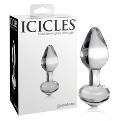 Icicles No. 44 - analplug - konisk form - glas gennemsigtig