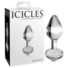 Icicles No. 44 - analplug - konisk form - glas gennemsigtig