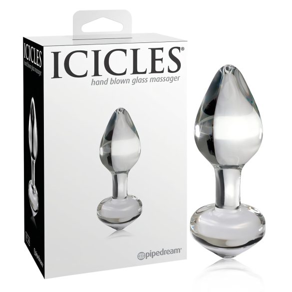 Icicles No. 44 - analplug - konisk form - glas gennemsigtig