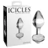 Icicles No. 44 - analplug - konisk form - glas gennemsigtig