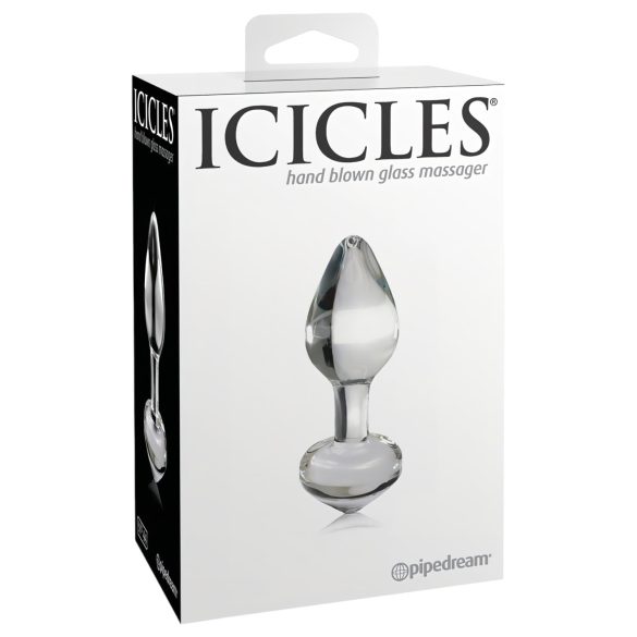 Icicles No. 44 - analplug - konisk form - glas gennemsigtig