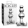 Icicles No. 47 - analplug med tre kugler - glas - gennemsigtig