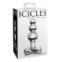 Icicles No. 47 - analplug med tre kugler - glas - gennemsigtig
