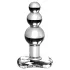 Icicles No. 47 - analplug med tre kugler - glas - gennemsigtig