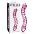 Icicles No. 55 - dobbeltender dildo - G-punkt - glas - pink