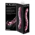 Icicles No. 55 - dobbeltender dildo - G-punkt - glas - pink