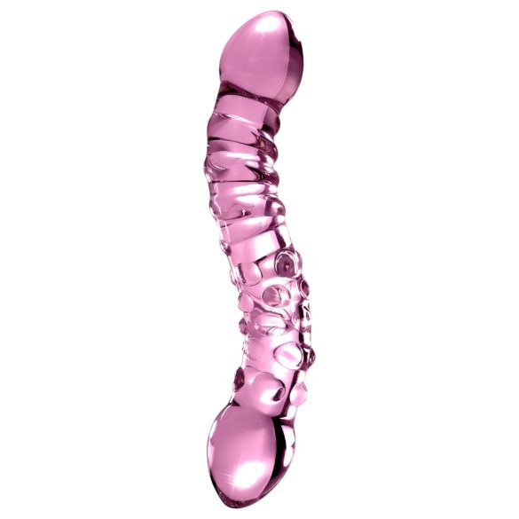Icicles No. 55 - dobbeltender dildo - G-punkt - glas - pink