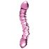 Icicles No. 55 - dobbeltender dildo - G-punkt - glas - pink