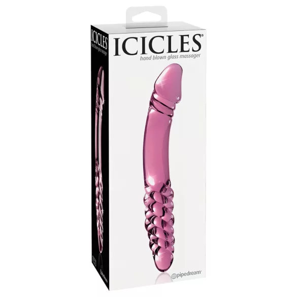 Icicles No. 57 - dobbelt dildo med penisform - glas - pink